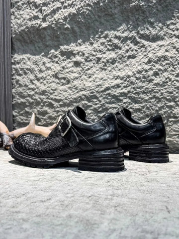 Snake Skin Derby Monk Strap Dress Shoes